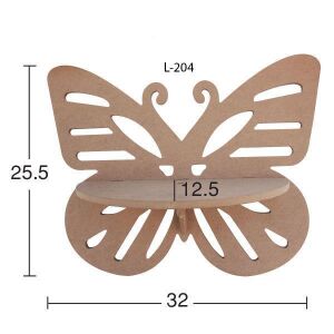 Ahşap Kelebek Raf L-204 Demonte