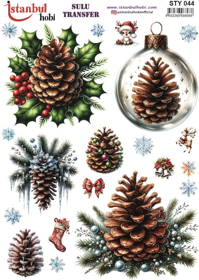 Yılbaşı Sulu Transfer 25x35cm STY044
