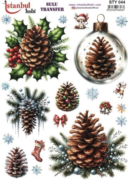 Yılbaşı Sulu Transfer 25x35cm STY044