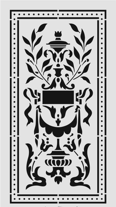 Kare ve Fayans Desenler Stencil Şablon (15x30) KA-077