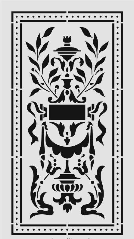 Kare ve Fayans Desenler Stencil Şablon (15x30) KA-077