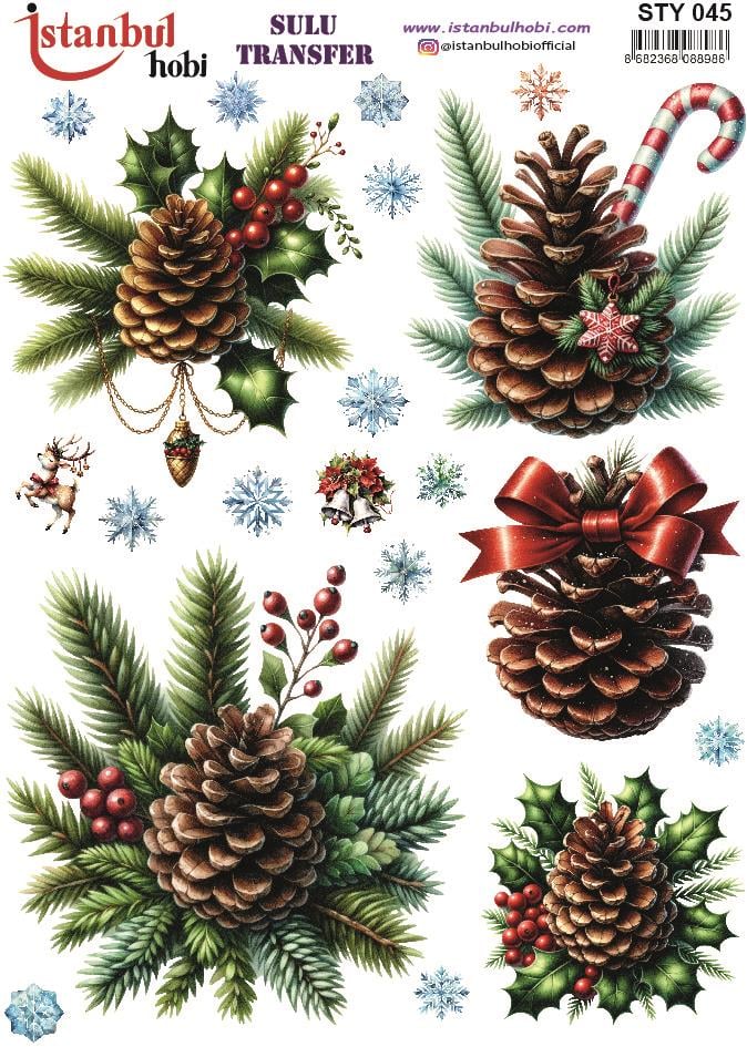 Yılbaşı Sulu Transfer 25x35cm STY045
