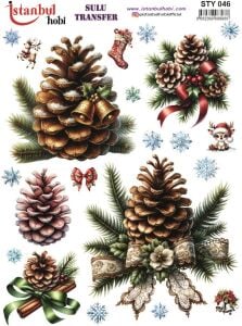 Yılbaşı Sulu Transfer 25x35cm STY046