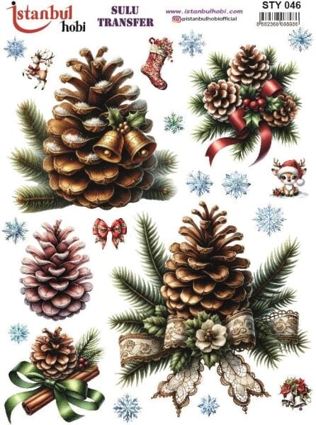 Yılbaşı Sulu Transfer 25x35cm STY046