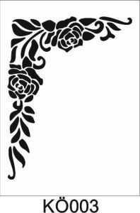 Köşe Desenler Stencil Şablon (21x30) KÖ-003