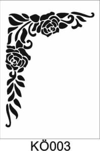 Köşe Desenler Stencil Şablon (21x30) KÖ-003