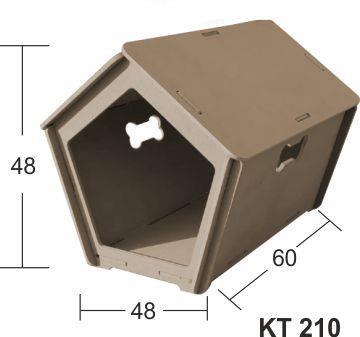 Ahşap Köpek Evi Büyük 60x48cm KT-210