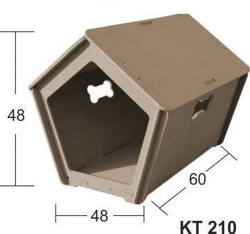 Ahşap Köpek Evi Büyük 60x48cm KT-210