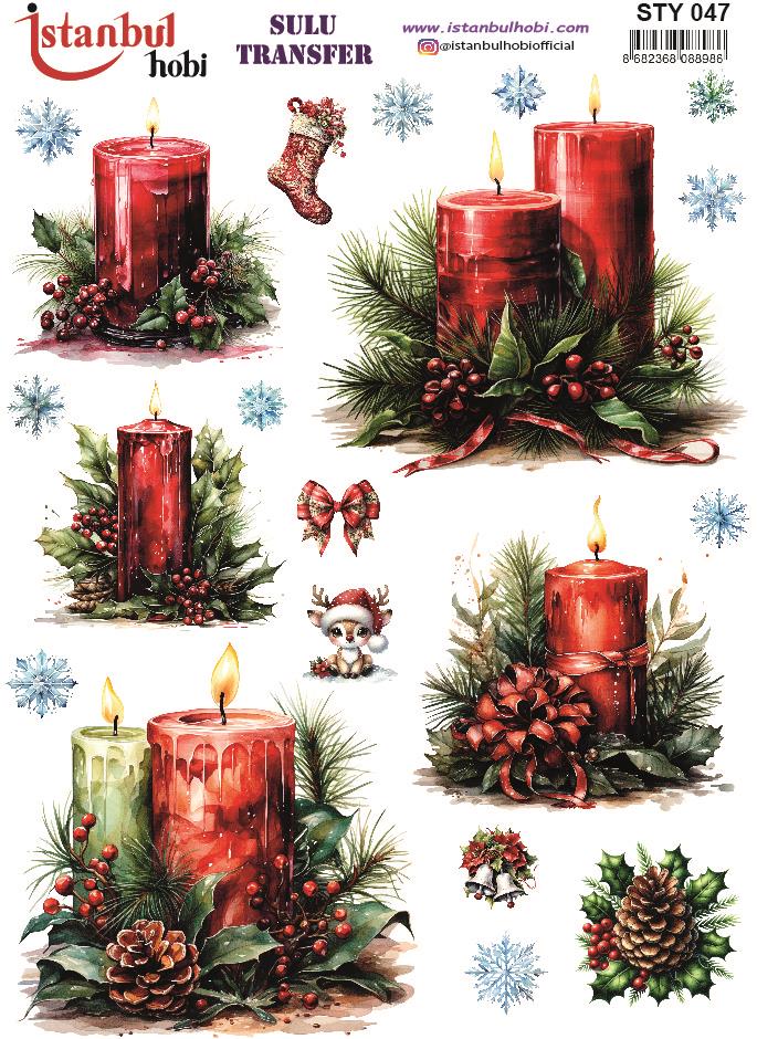 Yılbaşı Sulu Transfer 25x35cm STY047