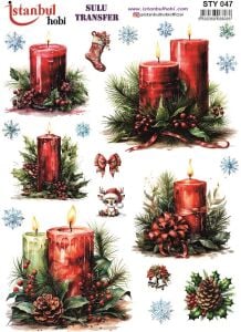 Yılbaşı Sulu Transfer 25x35cm STY047