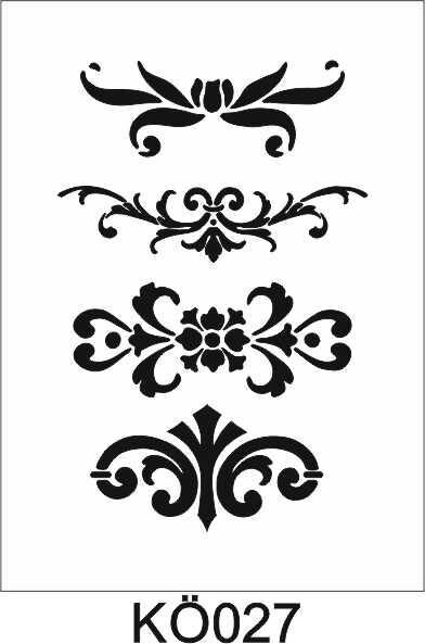 Köşe Desenler Stencil Şablon (25x35) KÖ-027