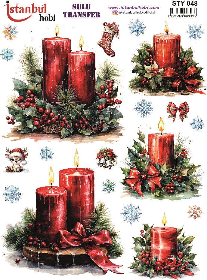 Yılbaşı Sulu Transfer 25x35cm STY048