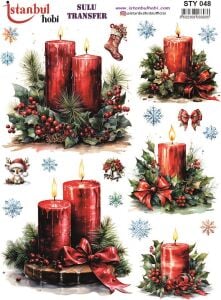 Yılbaşı Sulu Transfer 25x35cm STY048
