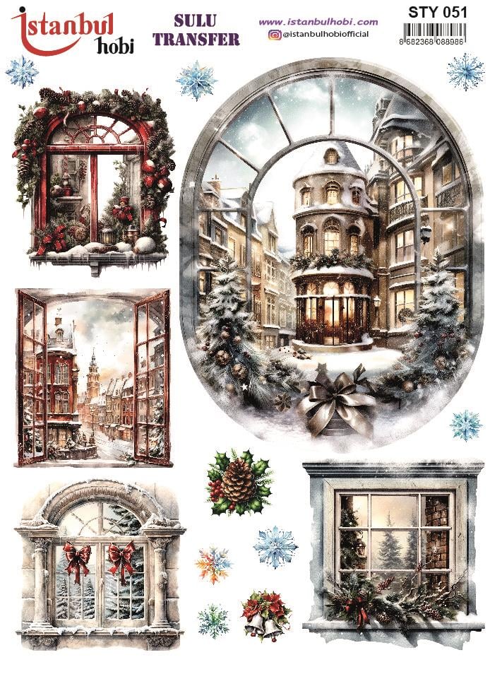 Yılbaşı Sulu Transfer 25x35cm STY051