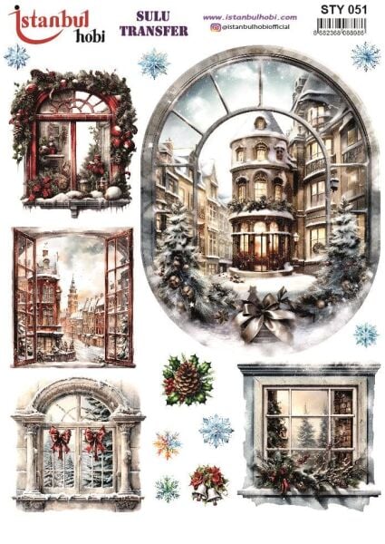 Yılbaşı Sulu Transfer 25x35cm STY051