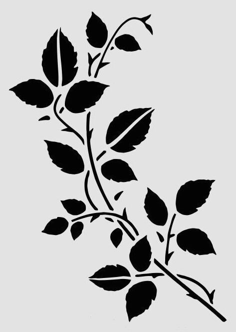 Çiçek Desen Stencil Şablon (15x20) F-108