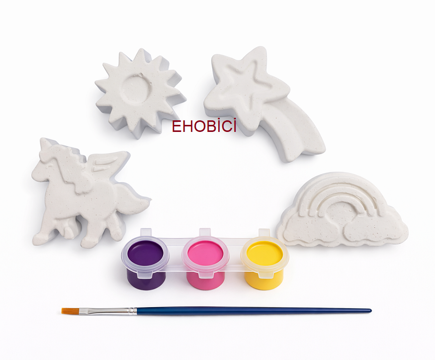 Ehobici Taş Boyama Seti My Little Pony 3 Renk Akrilik Boya 5ml + Fırça