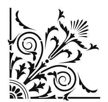 Köşe Desenler Stencil Şablon (25x25) KÖ-052