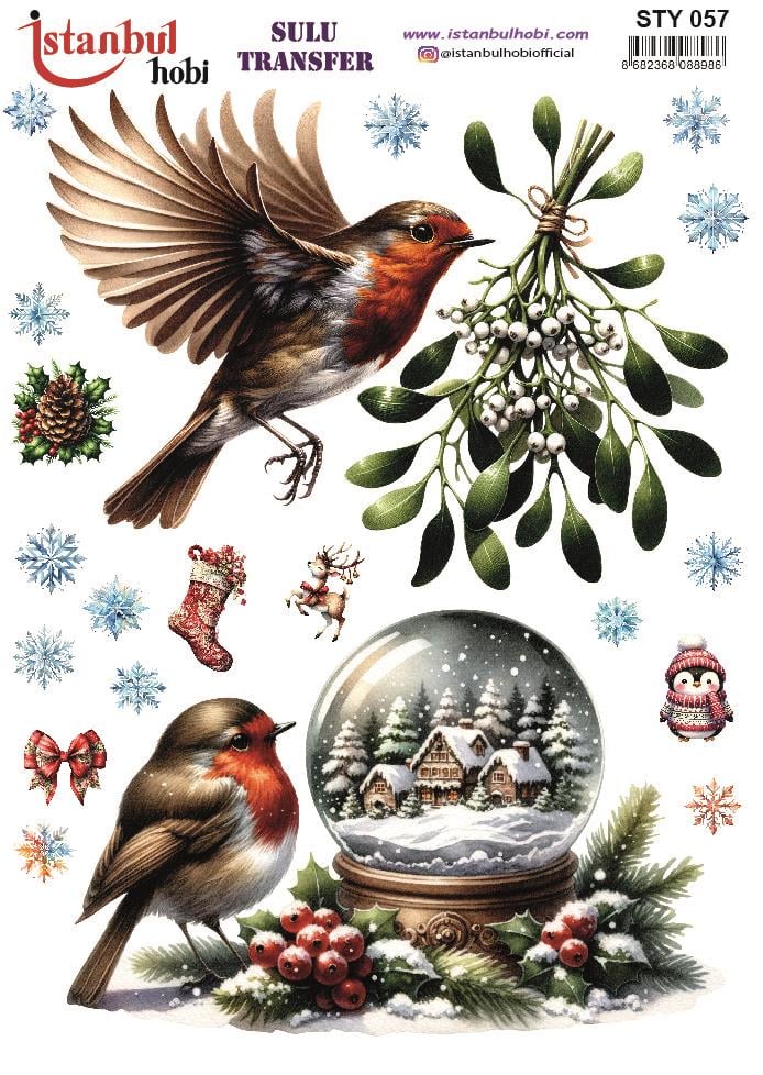 Yılbaşı Sulu Transfer 25x35cm STY057