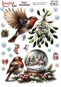 Yılbaşı Sulu Transfer 25x35cm STY057