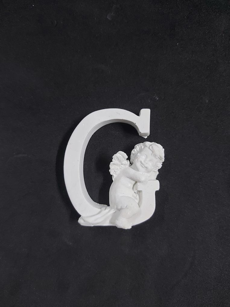 Polyester Harf Melekli -G- 8x6,5cm P394