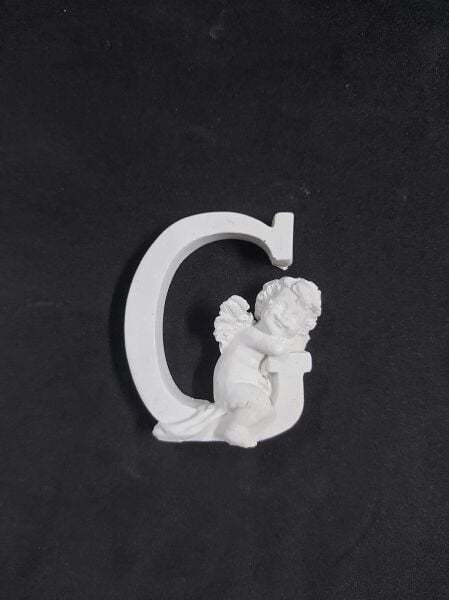 Polyester Harf Melekli -G- 8x6,5cm P394