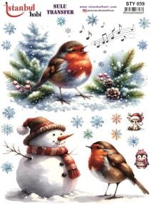 Yılbaşı Sulu Transfer 25x35cm STY059