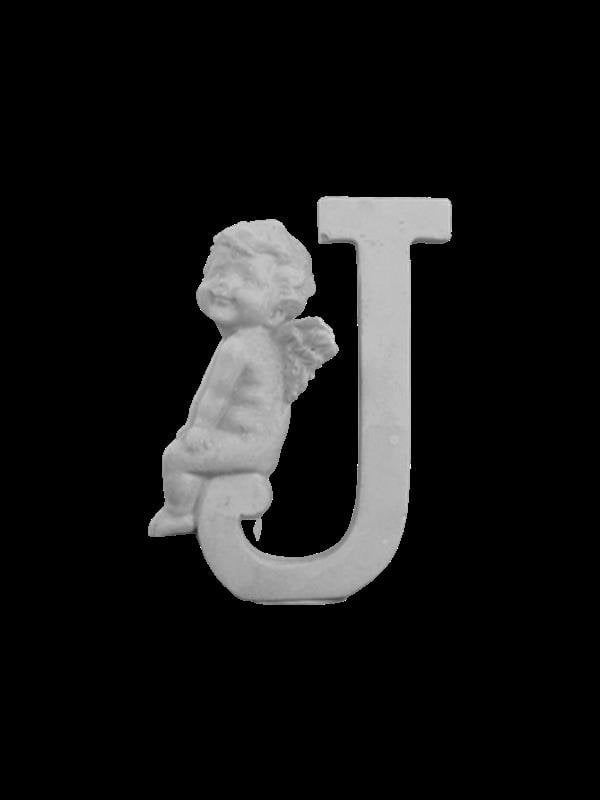 Polyester Harf Melekli -J- 7,5x5cm P397