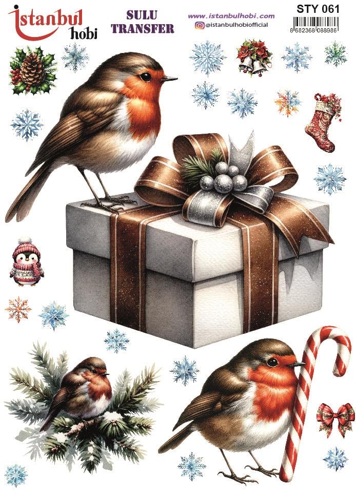 Yılbaşı Sulu Transfer 25x35cm STY061