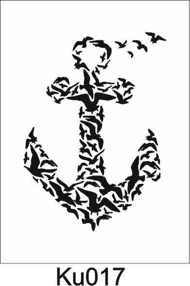 Kuş Temalı Desenler Stencil Şablon (15x20) KU-017