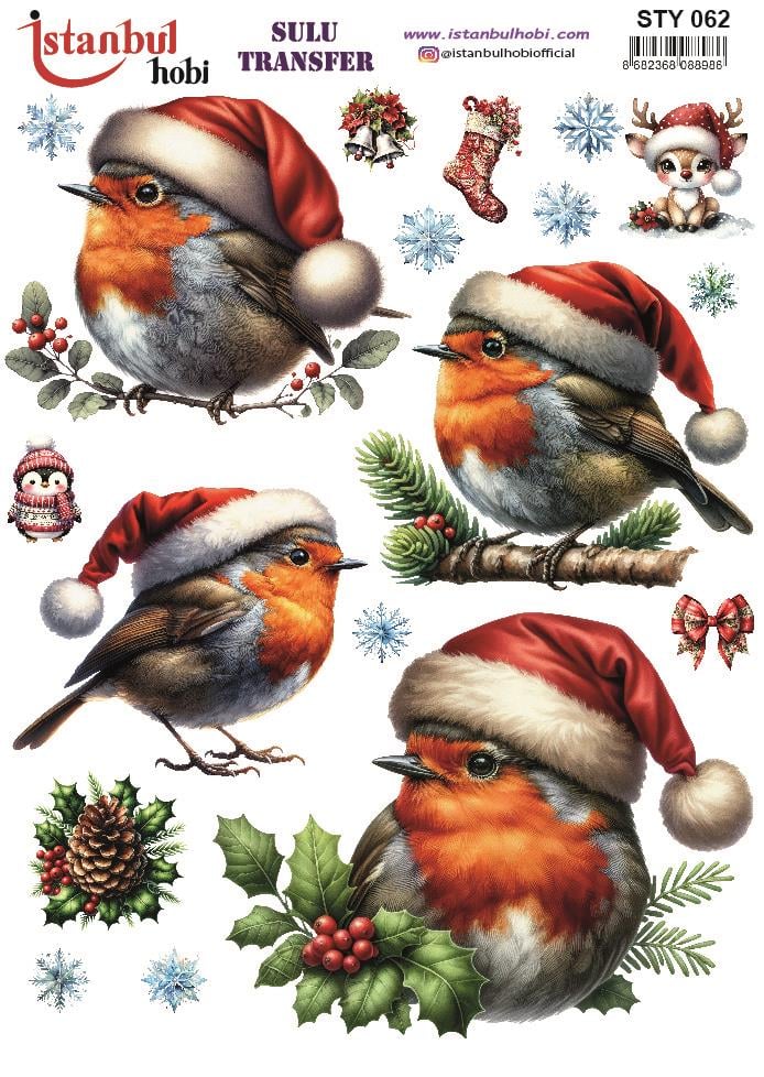 Yılbaşı Sulu Transfer 25x35cm STY062