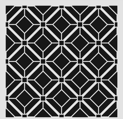 Ardışık Desen Stencil Şablon (40x40) R-052