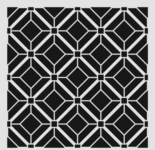 Ardışık Desen Stencil Şablon (40x40) R-052
