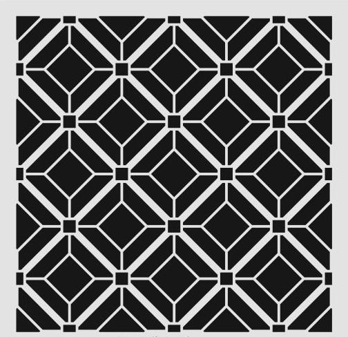 Ardışık Desen Stencil Şablon (40x40) R-052
