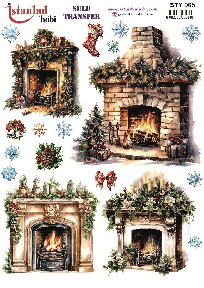 Yılbaşı Sulu Transfer 25x35cm STY065