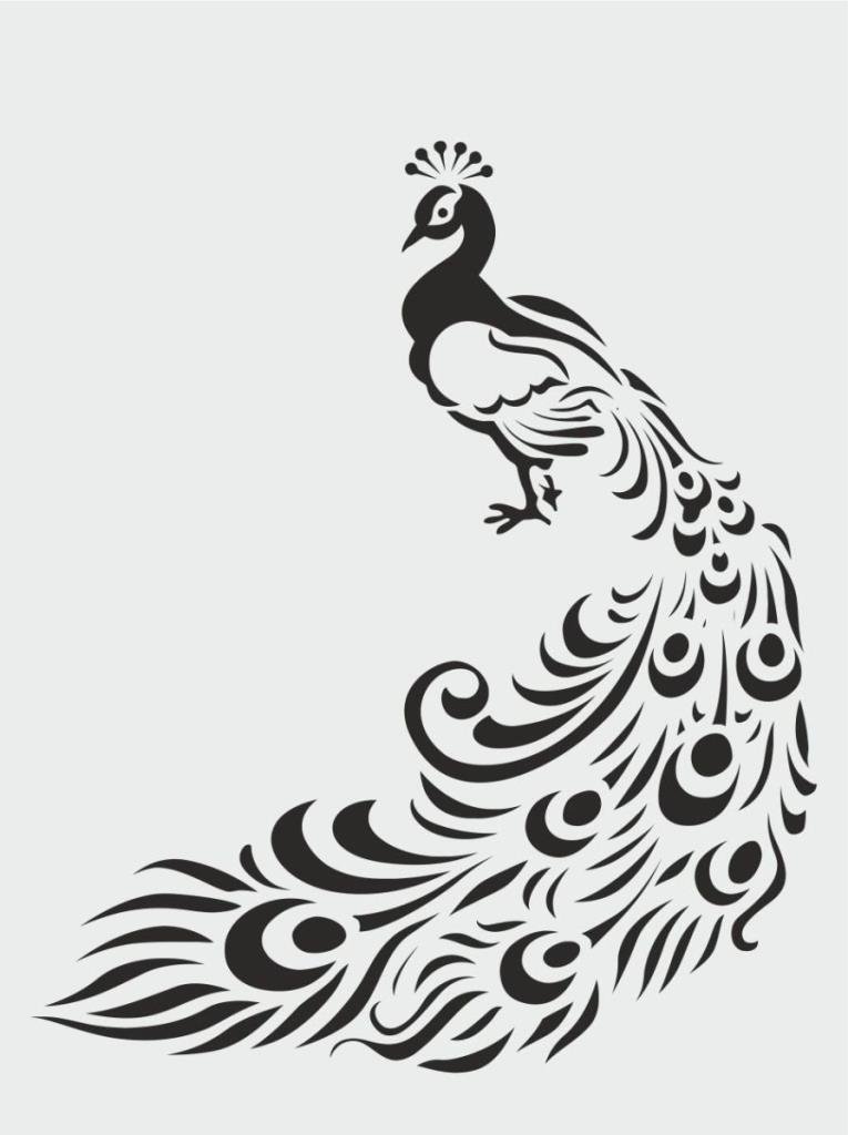 Kuş Temalı Desenler Stencil Şablon (25x35) KU-029