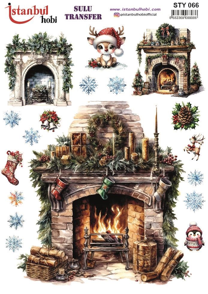 Yılbaşı Sulu Transfer 25x35cm STY066