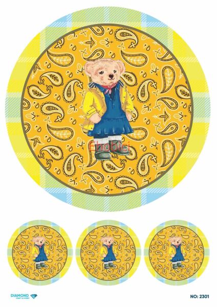 Diamond Pirinç Dekopaj Kağıdı - 2301