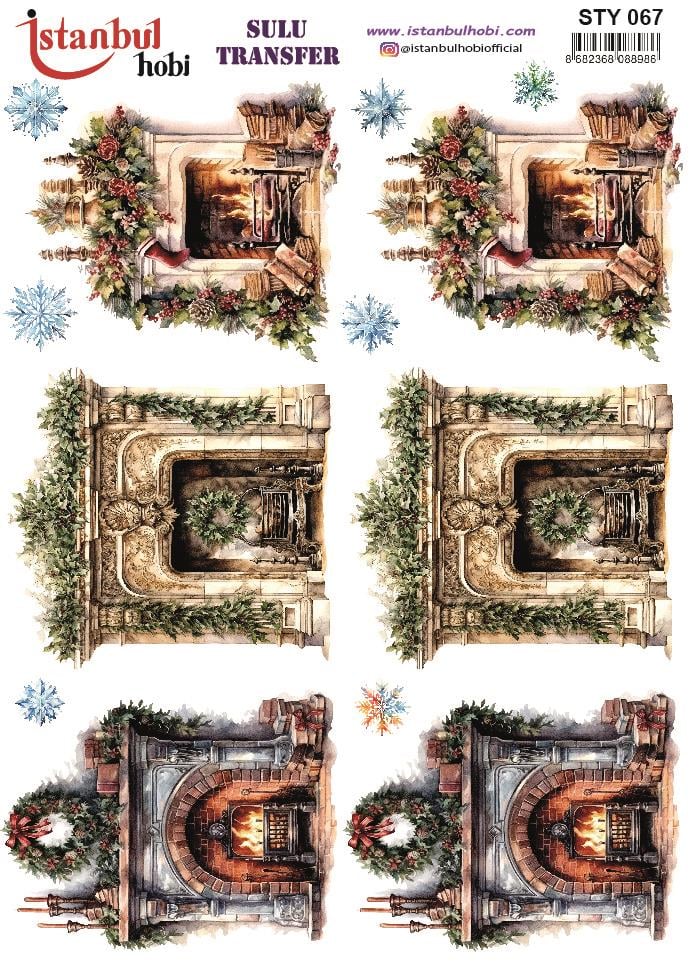 Yılbaşı Sulu Transfer 25x35cm STY067