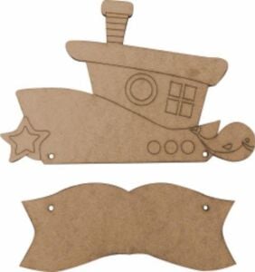 Gemi Şekil Ahşap Kapı Süsü L-81