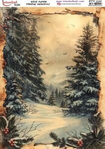 Pirinç Dekopaj Kağıdı 30x42cm PTY-330 Yılbaşı