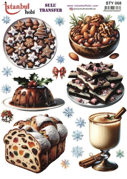 Yılbaşı Sulu Transfer 25x35cm STY068