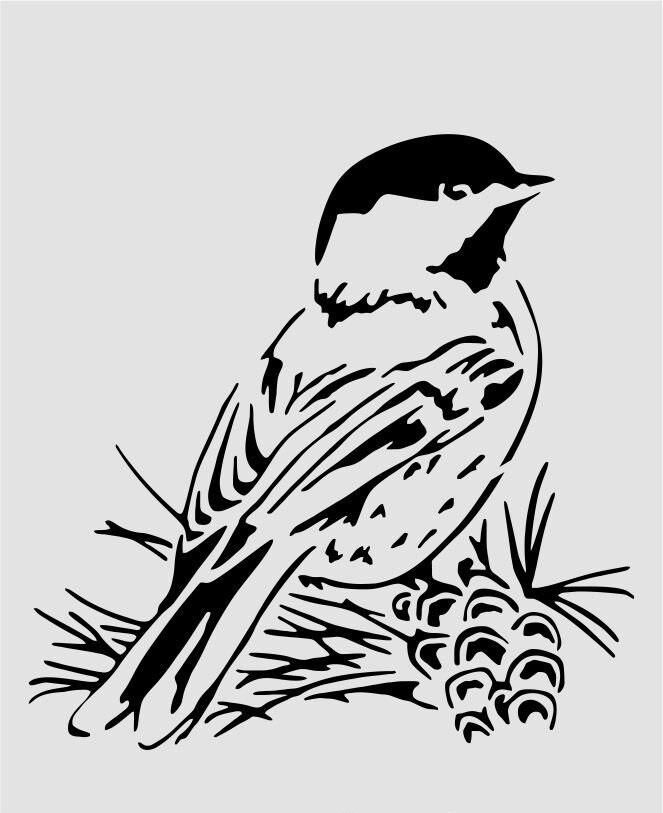 Kuş Temalı Desenler Stencil Şablon (21x30) KU-034