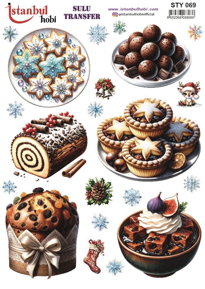 Yılbaşı Sulu Transfer 25x35cm STY069