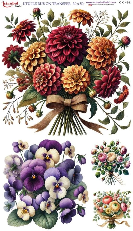 Ütü İle Rub On Transfer Kağıdı 30x50cm CK434