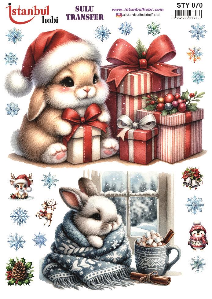 Yılbaşı Sulu Transfer 25x35cm STY070