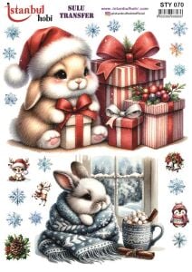 Yılbaşı Sulu Transfer 25x35cm STY070