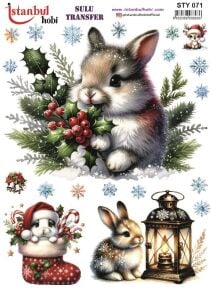 Yılbaşı Sulu Transfer 25x35cm STY071