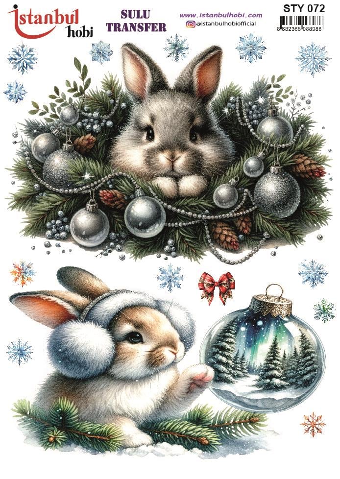 Yılbaşı Sulu Transfer 25x35cm STY072