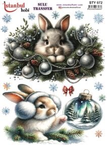 Yılbaşı Sulu Transfer 25x35cm STY072